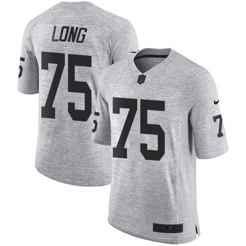 Nike Las Vegas Raiders #75 Howie Long Gray Stitched NFL Limited Gridiron Gray II Jersey