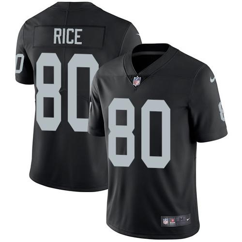 Nike Las Vegas Raiders #80 Jerry Rice Black Team Color Stitched NFL Vapor Untouchable Limited Jersey