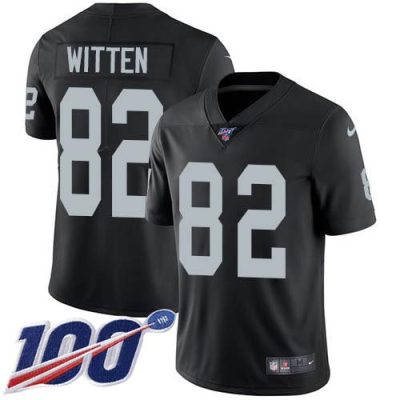 Nike Las Vegas Raiders #82 Jason Witten Black Team Color Stitched NFL 100th Season Vapor Untouchable Limited Jersey