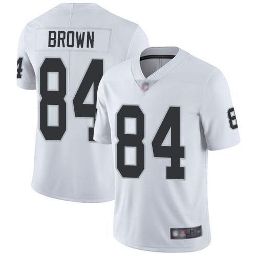 Nike Las Vegas Raiders #84 Antonio Brown White Stitched NFL Vapor Untouchable Limited Jersey