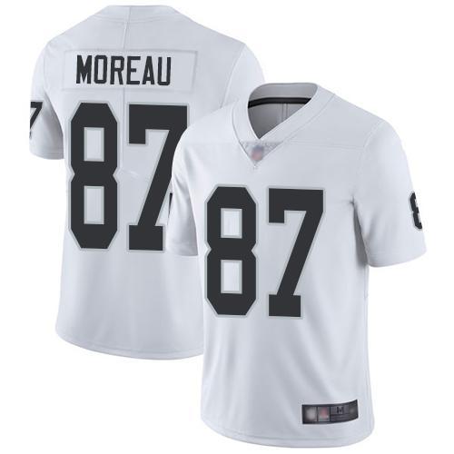 Nike Las Vegas Raiders #87 Foster Moreau White Stitched NFL Vapor Untouchable Limited Jersey