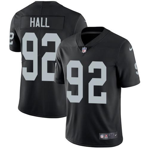Nike Las Vegas Raiders #92 P.J. Hall Black Team Color Stitched NFL Vapor Untouchable Limited Jersey