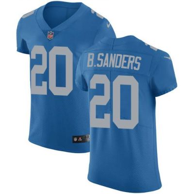 Nike Lions #20 Barry Sanders Blue Throwback Stitched NFL Vapor Untouchable Elite Jersey