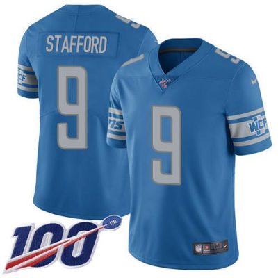 Nike Lions #9 Jameson Williams Blue Team Color Stitched NFL 100th Season Vapor Untouchable Limited Jersey