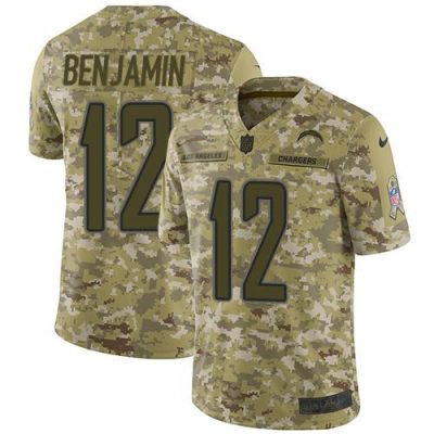 Nike Los Angeles Chargers #12 Travis Benjamin Camo Stitched NFL Limited 2018 Salute To Service Jersey
