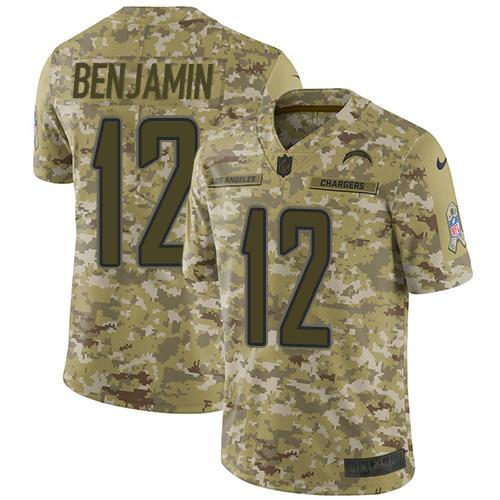 Nike Los Angeles Chargers #12 Travis Benjamin Camo Stitched NFL Limited 2018 Salute To Service Jersey