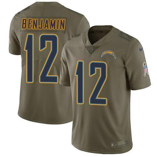 Nike Los Angeles Chargers #12 Travis Benjamin Olive Stitched NFL Limited 2017 Salute To Service Jersey
