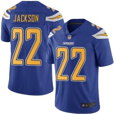 Nike Los Angeles Chargers #22 Justin Jackson Electric Blue Stitched NFL Limited Rush Jersey