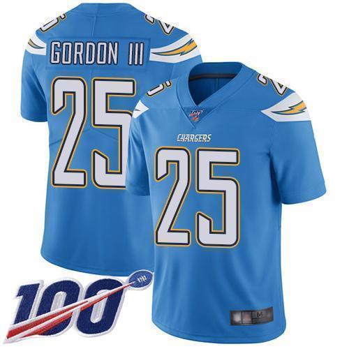 Nike Los Angeles Chargers #25 Melvin Gordon III Electric Blue Alternate Stitched NFL 100th Season Vapor Limited Jersey