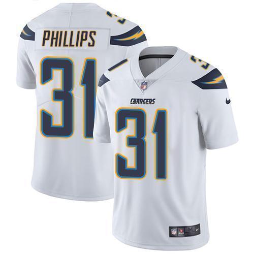 Nike Los Angeles Chargers #31 Adrian Phillips White Stitched NFL Vapor Untouchable Limited Jersey