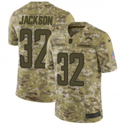 Nike Los Angeles Chargers #32 Justin Jackson Camo Stitched NFL Limited 2018 Salute To Service Jersey
