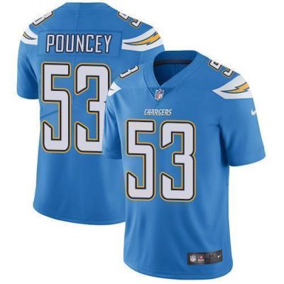 Nike Los Angeles Chargers #53 Mike Pouncey Electric Blue Alternate Stitched NFL Vapor Untouchable Limited Jersey
