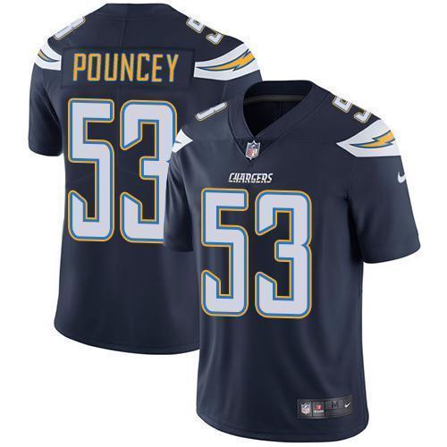 Nike Los Angeles Chargers #53 Mike Pouncey Navy Blue Team Color Stitched NFL Vapor Untouchable Limited Jersey