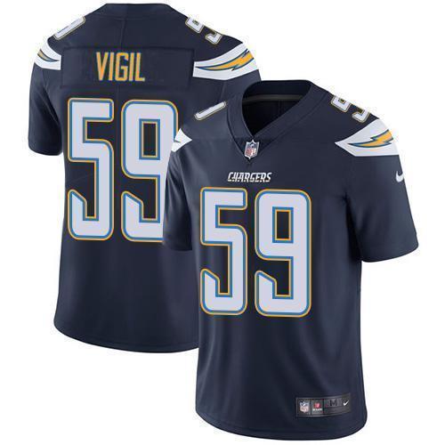 Nike Los Angeles Chargers #59 Nick Vigil Navy Blue Team Color Stitched NFL Vapor Untouchable Limited Jersey
