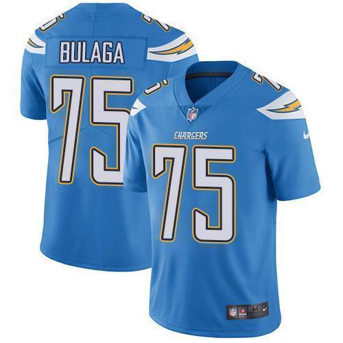 Nike Los Angeles Chargers #75 Bryan Bulaga Electric Blue Alternate Stitched NFL Vapor Untouchable Limited Jersey