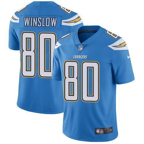 Nike Los Angeles Chargers #80 Kellen Winslow Electric Blue Alternate Stitched NFL Vapor Untouchable Limited Jersey