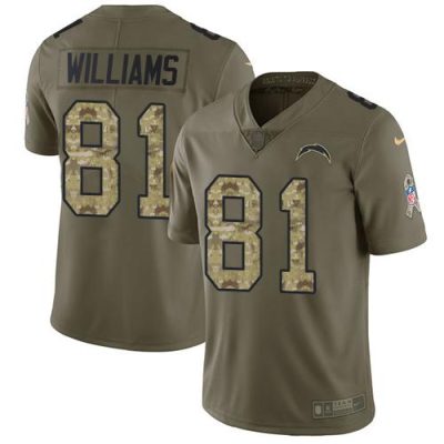 Nike Los Angeles Chargers #81 Mike Williams Olive/Camo Stitched NFL Limited 2017 Salute To Service Jersey