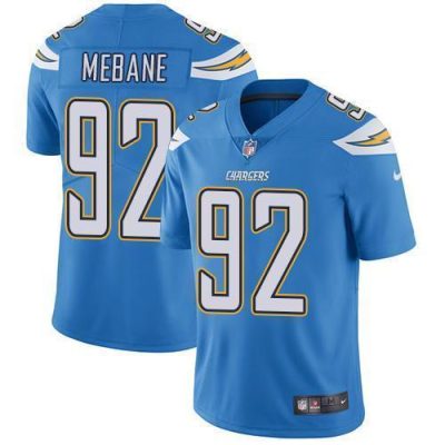 Nike Los Angeles Chargers #92 Brandon Mebane Electric Blue Alternate Stitched NFL Vapor Untouchable Limited Jersey