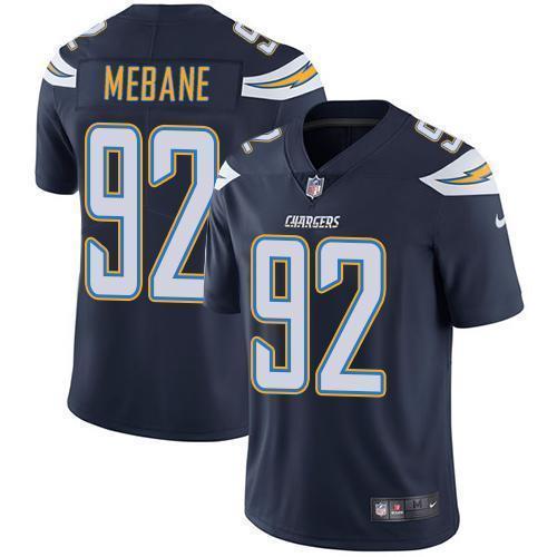 Nike Los Angeles Chargers #92 Brandon Mebane Navy Blue Team Color Stitched NFL Vapor Untouchable Limited Jersey