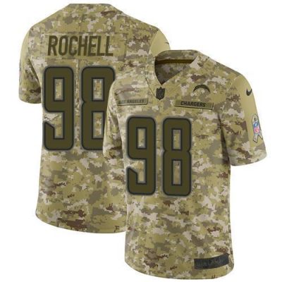 Nike Los Angeles Chargers #98 Isaac Rochell Camo Stitched NFL Limited 2018 Salute To Service Jersey