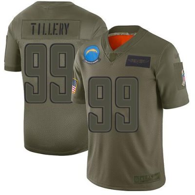 Nike Los Angeles Chargers #99 Jerry Tillery Camo Stitched NFL Limited 2019 Salute To Service Jersey