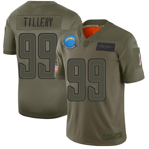 Nike Los Angeles Chargers #99 Jerry Tillery Camo Stitched NFL Limited 2019 Salute To Service Jersey