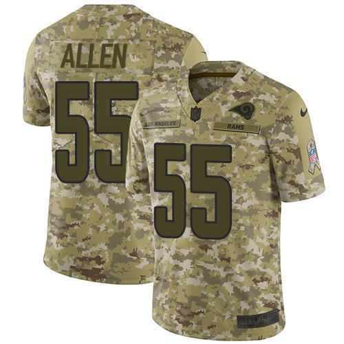 Nike Los Angeles Rams #55 Brian Allen Camo Stitched NFL Limited 2018 Salute To Service Jersey