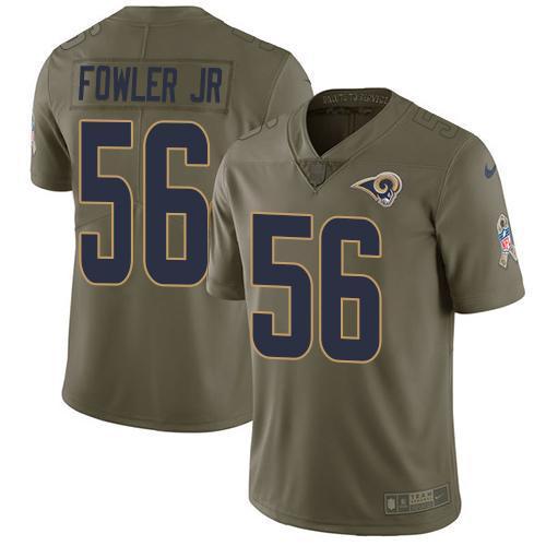 Nike Los Angeles Rams #56 Dante Fowler Jr Olive Stitched NFL Limited 2017 Salute To Service Jersey