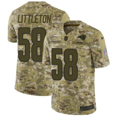 Nike Los Angeles Rams #58 Cory Littleton Camo Stitched NFL Limited 2018 Salute To Service Jersey