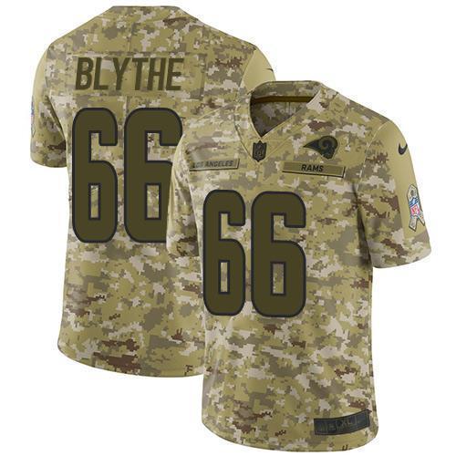 Nike Los Angeles Rams #66 Austin Blythe Camo Stitched NFL Limited 2018 Salute To Service Jersey