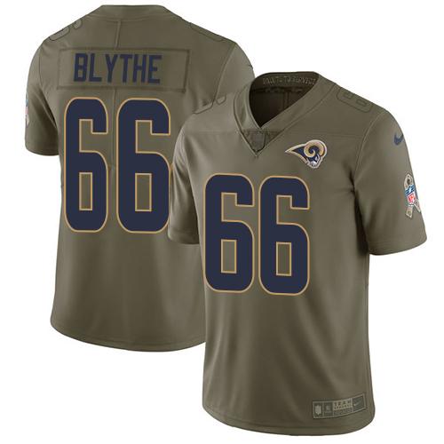 Nike Los Angeles Rams #66 Austin Blythe Olive Stitched NFL Limited 2017 Salute To Service Jersey