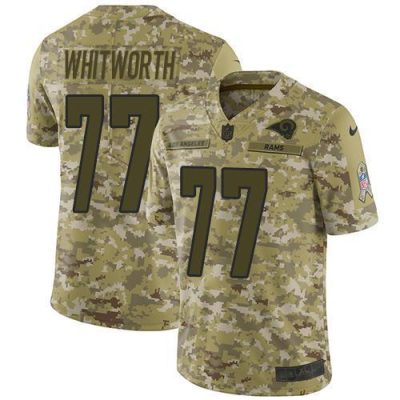 Nike Los Angeles Rams #77 Andrew Whitworth Camo Stitched NFL Limited 2018 Salute To Service Jersey