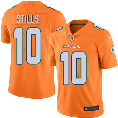 Nike Miami Dolphins #10 Kenny Stills Orange Stitched NFL Limited Rush Jersey