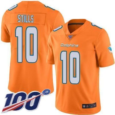 Nike Miami Dolphins #10 Kenny Stills Orange Stitched NFL Limited Rush 100th Season Jersey