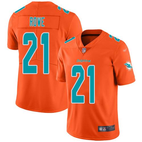 Nike Miami Dolphins #21 Eric Rowe Orange Stitched NFL Limited Inverted Legend Jersey
