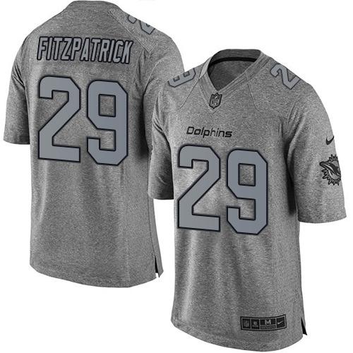 Nike Miami Dolphins #29 Minkah Fitzpatrick Gray Stitched NFL Limited Gridiron Gray Jersey