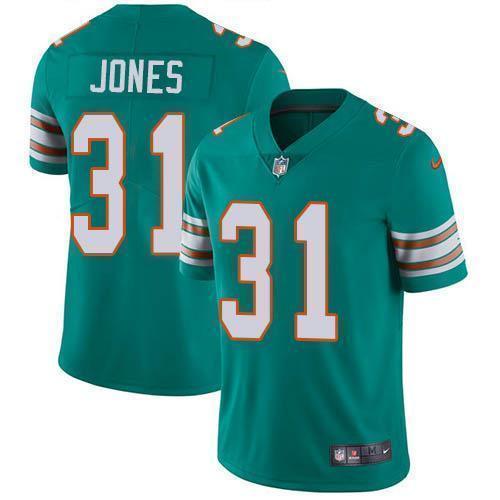 Nike Miami Dolphins #31 Byron Jones Aqua Green Alternate Stitched NFL Vapor Untouchable Limited Jersey