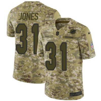 Nike Miami Dolphins #31 Byron Jones Camo Stitched NFL Limited 2018 Salute To Service Jersey
