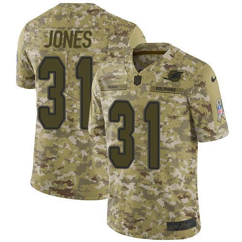 Nike Miami Dolphins #31 Byron Jones Camo Stitched NFL Limited 2018 Salute To Service Jersey