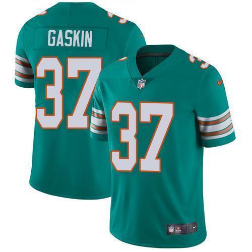 Nike Miami Dolphins #37 Myles Gaskin Aqua Green Alternate Stitched NFL Vapor Untouchable Limited Jersey