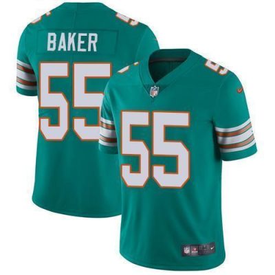 Nike Miami Dolphins #55 Jerome Baker Aqua Green Alternate Stitched NFL Vapor Untouchable Limited Jersey