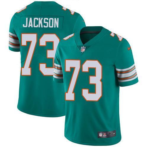 Nike Miami Dolphins #73 Austin Jackson Aqua Green Alternate Stitched NFL Vapor Untouchable Limited Jersey