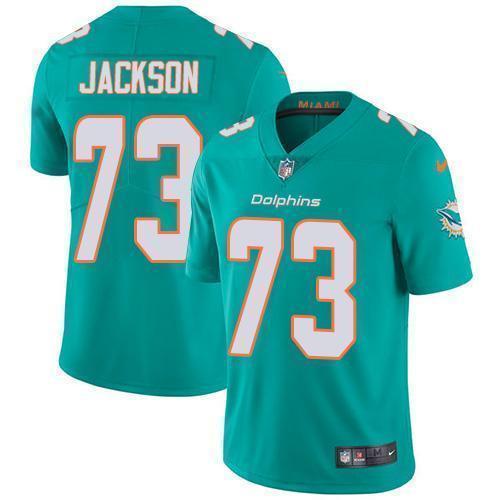 Nike Miami Dolphins #73 Austin Jackson Aqua Green Team Color Stitched NFL Vapor Untouchable Limited Jersey
