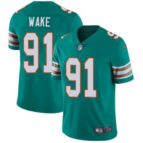 Nike Miami Dolphins #91 Cameron Wake Aqua Green Alternate Stitched NFL Vapor Untouchable Limited Jersey