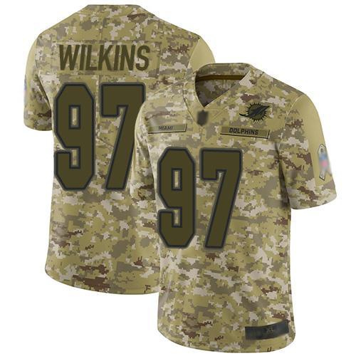 Nike Miami Dolphins #97 Christian Wilkins Camo Stitched NFL Limited 2018 Salute To Service Jersey