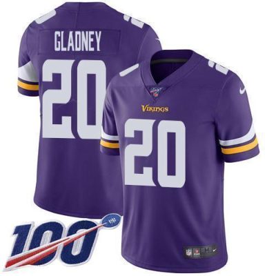 Nike Minnesota Vikings #20 Jeff Gladney Purple Team Color Stitched NFL 100th Season Vapor Untouchable Limited Jersey