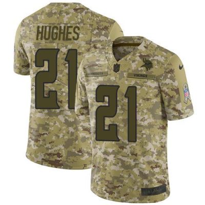 Nike Minnesota Vikings #21 Mike Hughes Camo Stitched NFL Limited 2018 Salute To Service Jersey