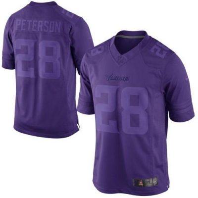 Nike Minnesota Vikings #28 Adrian Peterson Purple Stitched NFL Drenched Limited Jersey