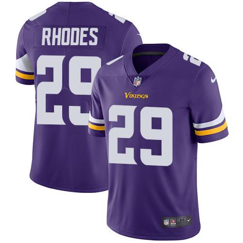 Nike Minnesota Vikings #29 Xavier Rhodes Purple Team Color Stitched NFL Vapor Untouchable Limited Jersey
