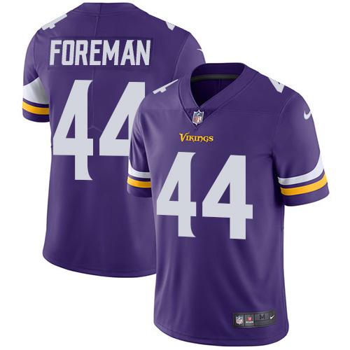 Nike Minnesota Vikings #44 Chuck Foreman Purple Team Color Stitched NFL Vapor Untouchable Limited Jersey